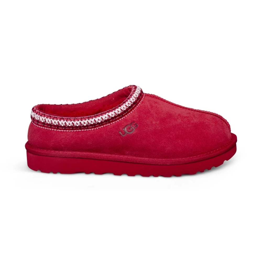 ☆UGG TASMAN SAMBA RED TNL SUEDE SHEEPSKIN CLASSIC WOMEN'S SLIPPERS SIZE US 7☆